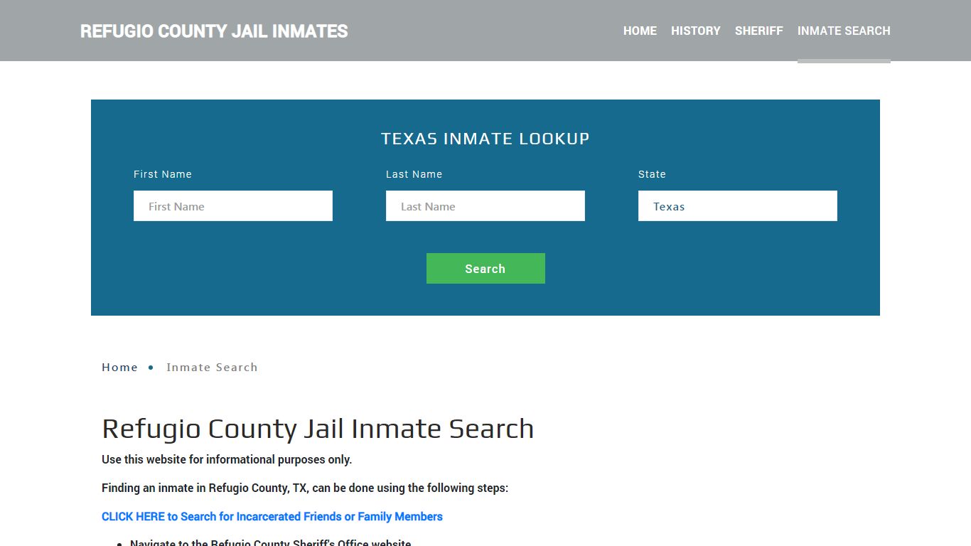 Refugio County, TX Detainee Lookup