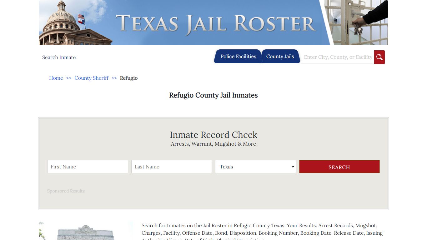 Refugio County Jail Inmates - Jail Roster Search